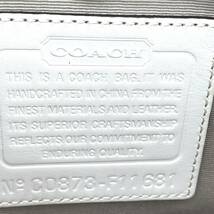 ◇格安スタート◇ COACH コーチ ハンドバッグ トートバッグ ミニボストンバッグ キャンバス レザー シルバー金具 腕掛け_画像9