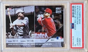 【大谷翔平 PSA10】2018 TOPPS NOW MOW1 Ohtani＆Ruth RC 送料無料