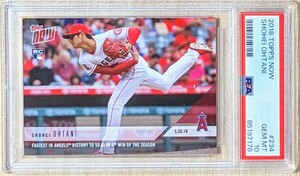 【大谷翔平 PSA10】2018 TOPPS NOW エンゼルス最速 4勝50奪三振 RC #234 送料無料