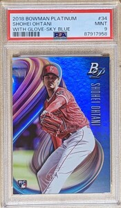 【大谷翔平 PSA9】2018 BOWMAN PLATINUM Sky Blue RC #34 送料無料 TOPPS