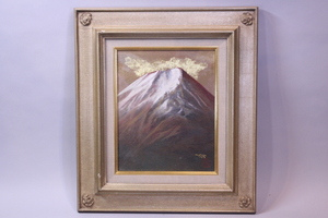 Art hand Auction c-4432 杉山有｢大崩早暁｣日本画 額装 真作 前面ガラス, 絵画, 日本画, 山水, 風月