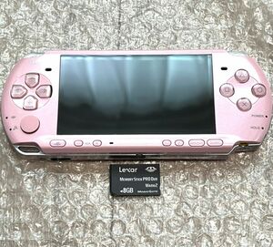 〈準美品・動作確認済み・最終型〉PSP-3000 本体 ブロッサムピンク＋メモリースティック 8GB PlayStation Portable 薄型