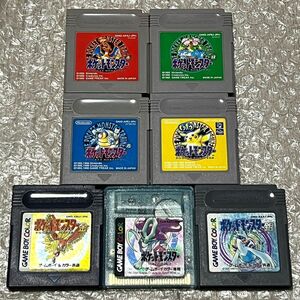 〈状態良好・動作確認済み〉GB GBC ゲームボーイ カラー ポケットモンスター赤・緑・青・ピカチュウ・金・銀・クリスタル Pokemon