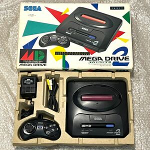 〈本体状態良好・箱付属・動作確認済み〉メガドライブ２ 本体 HAA-2502 SEGA MEGA DRIVE2 ファイティングパッド6B