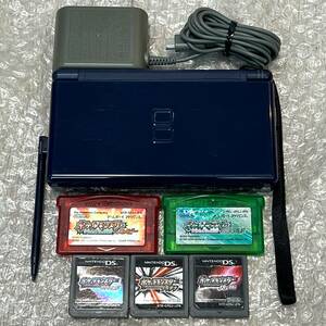 NDS GBA ニンテンドーDS Lite 本体 エナメルネイビー＋ポケットモンスター ルビー・エメラルド・ダイヤモンド・パール・プラチナ Pokemon