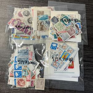 【千1】210# 額面5000円　5円切手　1000枚　未使用　普通切手　記念切手　まとめ売り　現状渡し