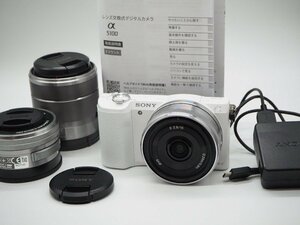 SONY ソニー α5100 ILCE-5100 デジタル一眼カメラ ホワイト　レンズ3本セット キングラム[fnk]