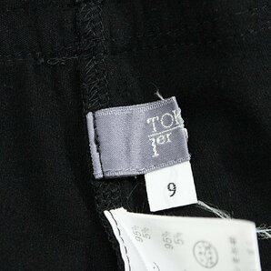 トクコプルミエヴォル 洗える/スタッズ付きメッシュレイヤード半袖プルオーバー 黒9 ak901の画像10