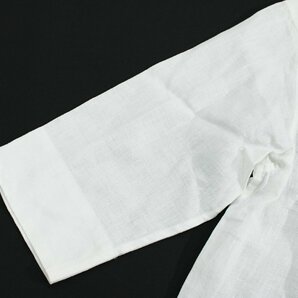 未使用/カタログ掲載 マーガレットハウエル リネン100％丸襟7分袖シャツブラウス 白 sb461の画像6