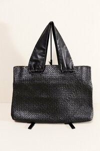 * beautiful goods * Jurgen Lehl / leather mesh handy tote bag : black xw665