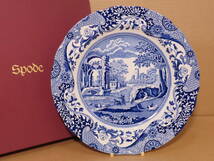 スポード ブルー イタリアン プレート 皿 Spode 飾り皿_画像1