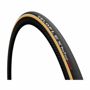 VELOFLEX ヴェロフレックス PROTOUR RACE プロツアー レース TU TIRE チューブラー タイヤ 黒 x ベージュサイド 23mmの画像1