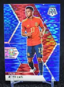 2020-21 Panini Mosaic Prizm Blue Pulsar Ansu Fati アンス ファティ FIFA サッカー カード Spain