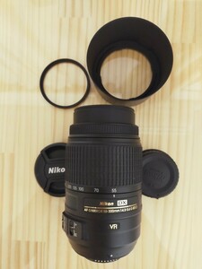 ★美品★ Nikon ニコン AF-S DX NIKKOR 55-300mm F4.5-5.6 G ED VR フード・フィルター付♪　856