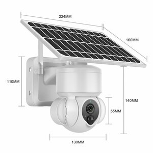  security camera solar panel attaching rechargeable battery type WiFi outdoors wireless garden light security monitoring smartphone . personal computer correspondence 