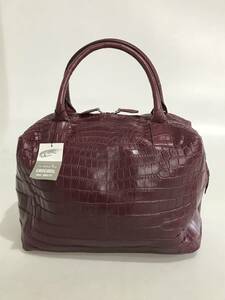 HG6226 crocodile handbag shoulder bag 2way Boston type bordeaux series bag unused goods 