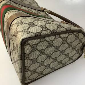 Y2480 GUCCI 69 012 3841 オールド グッチ GG柄 シェリーライン ミニボストン ハンドバッグの画像6