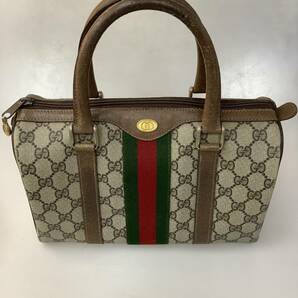 Y2480 GUCCI 69 012 3841 オールド グッチ GG柄 シェリーライン ミニボストン ハンドバッグの画像1