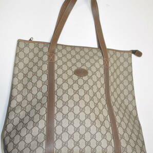 T◎GUCCI グッチ GG柄 PVC トートバッグ 156.02.110 USED品の画像1