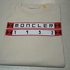 ★新品本物【モンクレール ジーニアス・MONCLER GENIUS】モダンなポップデザイン！アクティブに使える長袖Tシャツ/ロンT/カットソーオフ白Mの画像3