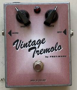ギターエフェクター トレモロ　FRET-WARE 『Vintage Tremolo』 英国製　ハンドメイド　希少　中古　作動品　確認動画あります