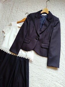  unused *fea lease ta-fairystar* setup * mama suit * One-piece * dark blue * tweed *11 number *L size * ceremony * formal * navy 