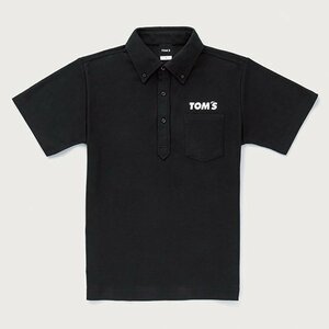 TOM'S トムス 半袖 ポロシャツ ブラック 黒 左胸 TOM'Sロゴ入り サイズ：XL ファッション