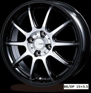 インターミラノ インフィニティF10 30/50系プリウス/86他 17インチ アルミホイール 4本セット 17×7.0J +48 PCD100 5穴 BK/DP 送料無料！