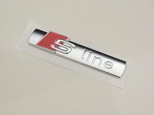 Audi アウディ純正 S-line エスライン用 エンブレム 14mm×72mm×2mm 流用可能 補修部品 貼付タイプ