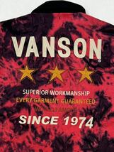 VANSON バンソン 半袖 ツイル ZIPシャツ NVSS-2403 レッドタイダイ Lサイズ_画像5