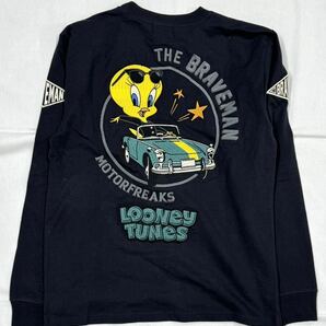 LOONEY TUNES x BRAVE-MAN ルーニーチューンズ ブレイブマン コラボロンTee 長袖Tシャツ LTB-2402 スミクロ ブラック Mサイズの画像1