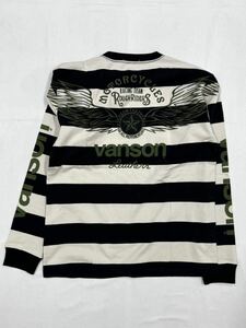 VANSON バンソン ロンTee 長袖Tシャツ NVLT-2312 ボーダー Lサイズ