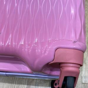 #4229 ピンク スーツケースセット ミニトランク付 外寸 約61×43×23センチ 未使用の画像6