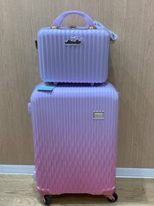 #4229 ピンク　スーツケースセット　ミニトランク付　外寸　約61×43×23センチ　未使用