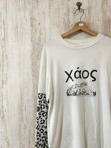 310☆【袖 レオパード ヒョウ柄 切り替え ロングTシャツ】VYNER ARTICLES ヴァイナーアーティクルズ ロンT M