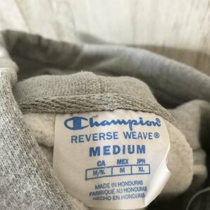 V565☆【REVERSE WEAVE スウェットパーカー】Champion チャンピオン リバースウィーブ グレー XLの画像6