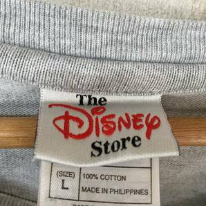 564☆【ヴィンテージ グーフィー ヘンリーネック ロングTシャツ】DISNEY STORE ディズニーストア グレー 赤 L ロンTの画像4