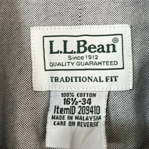 V582☆【ボタンダウン オックスフォードシャツ】L.L.Bean エルエルビーン グレーの画像4