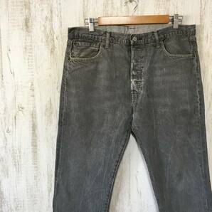 P370☆【501 デニムパンツ ジーンズ】LEVIS リーバイス グレー 36/34 アメカジの画像1