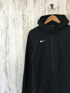 584☆【DRI-FIT ジップアップ スウェットパーカー】NIKE ナイキ S 黒