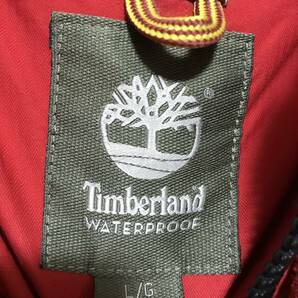 658☆【マウンテンパーカー】Timberland ティンバーランド フーディー ナイロンジャケット 赤 Lの画像4