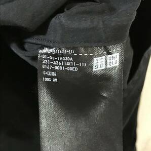 687☆【ジルサンダーコラボ スタンドカラ―シャツ】+J UNIQLO ユニクロ 黒 Mの画像7