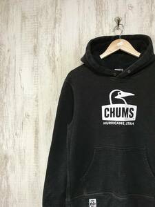 704*[ front Logo sweat Parker ]CHUMS Chums black S