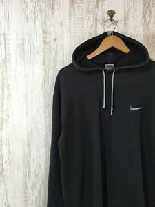 V695☆【ビッグスウォッシュ スウェットパーカー】NIKE ナイキ 黒 M