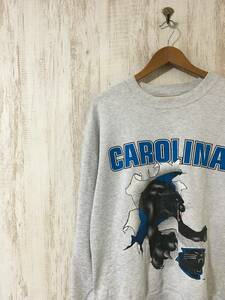 V724*[USA made America old clothes NFL Caro laina* Panther z sweatshirt ]NUTMEG jujube g gray L sweatshirt 