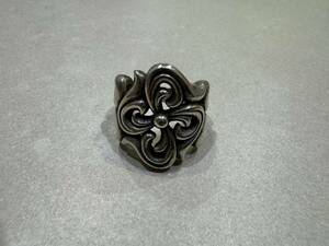 H5663 Shin's SCULPTUREsinz sculpture SILVER stamp black sling ring weight : approximately 18.7g accessory 