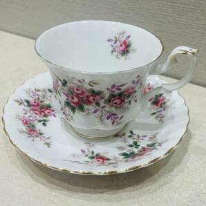 M3857 1円～ ROYAL ALBERT ロイヤルアルバート ラベンダーローズ ボーンチャイナ イングランド カップ&ソーサー 金彩装飾 5客セットの画像2