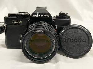 T6104 1円〜 MINOLTA ミノルタ フィルムカメラ XD レンズ MD ROKKOR 50mm 1：1.4 動作未確認