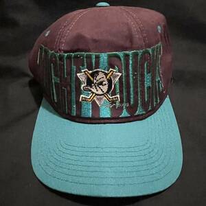 極美品 DEAD STOCK STARTER MIGHTY DUCKS キャップ NHL Anaheim Ducks ホッケー USA アメリカ　アナハイム スターター スナップバック 90s