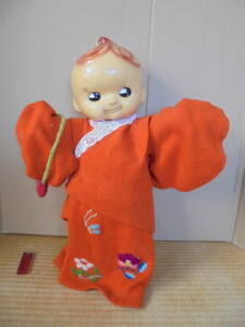 珍品　キユ－ピ－　昭和３０年　着物付　人形　玩具　レトロ　7468　　茶道具
